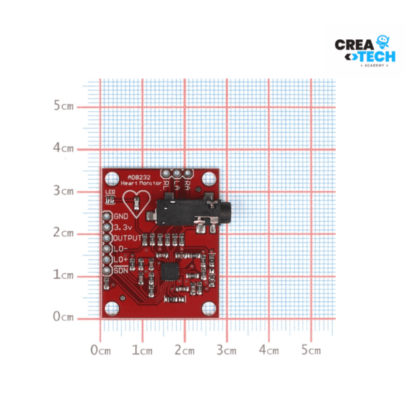 Módulo ritmo cardíaco ECG AD8232 con sondas - Image 3
