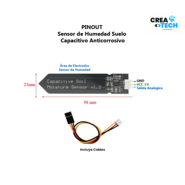 Sensor de Humedad de Suelo Capacitivo - Image 2